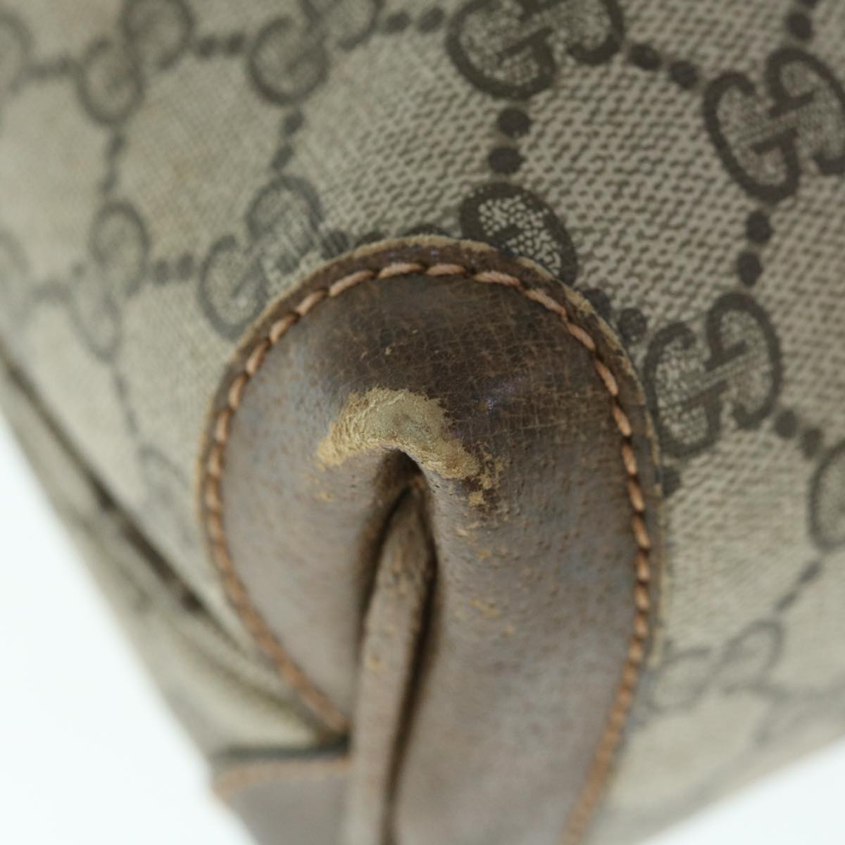 GUCCI GG Supreme Hand Bag PVC Leather Beige 002 4947 39 ep2506
