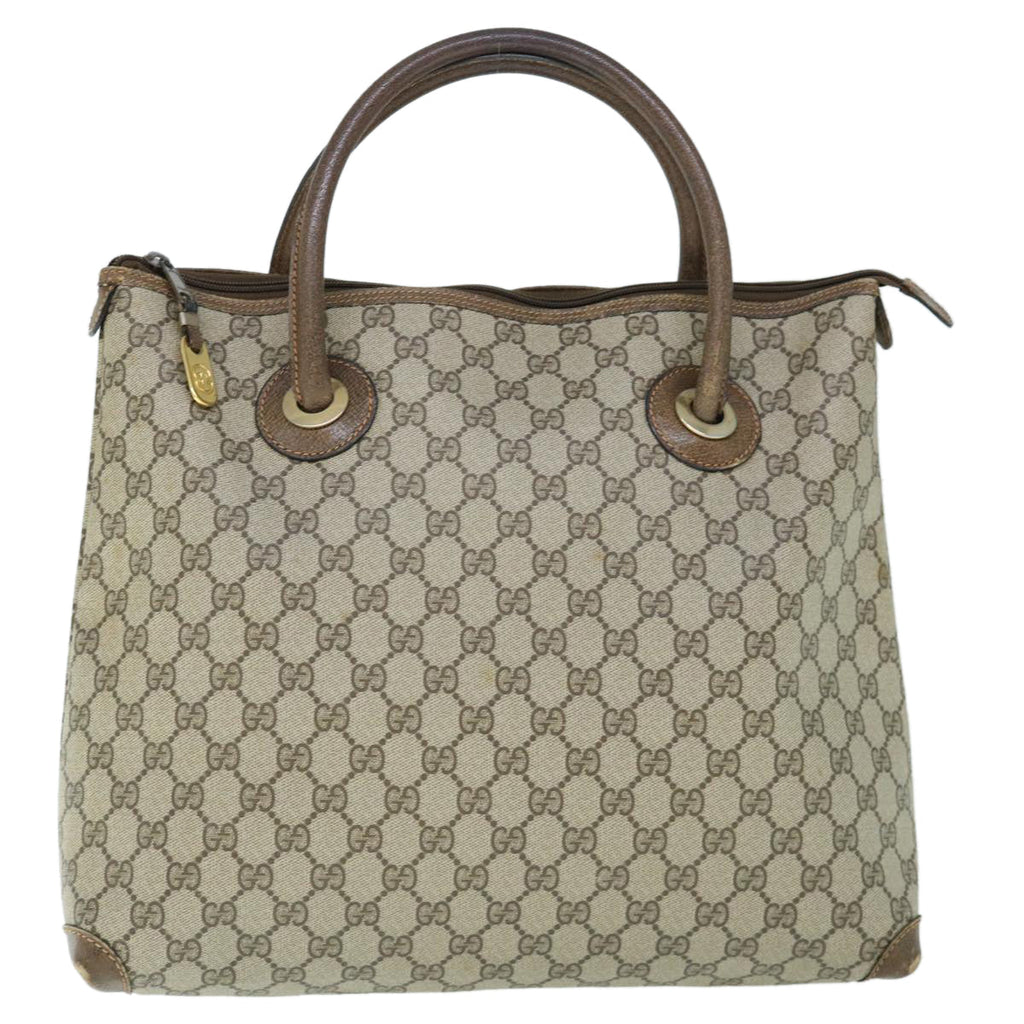 GUCCI GG Supreme Hand Bag PVC Leather Beige 002 4947 39 ep2506