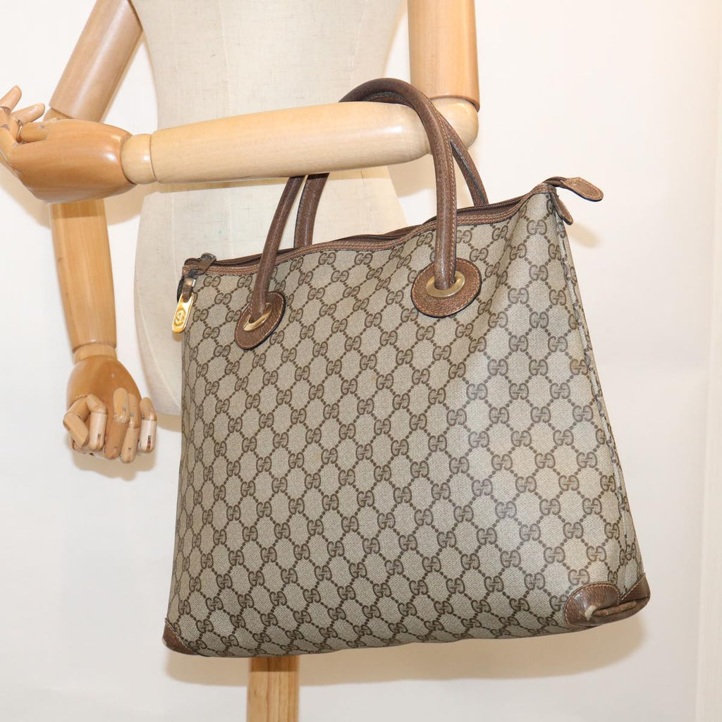 GUCCI GG Supreme Hand Bag PVC Leather Beige 002 4947 39 ep2506