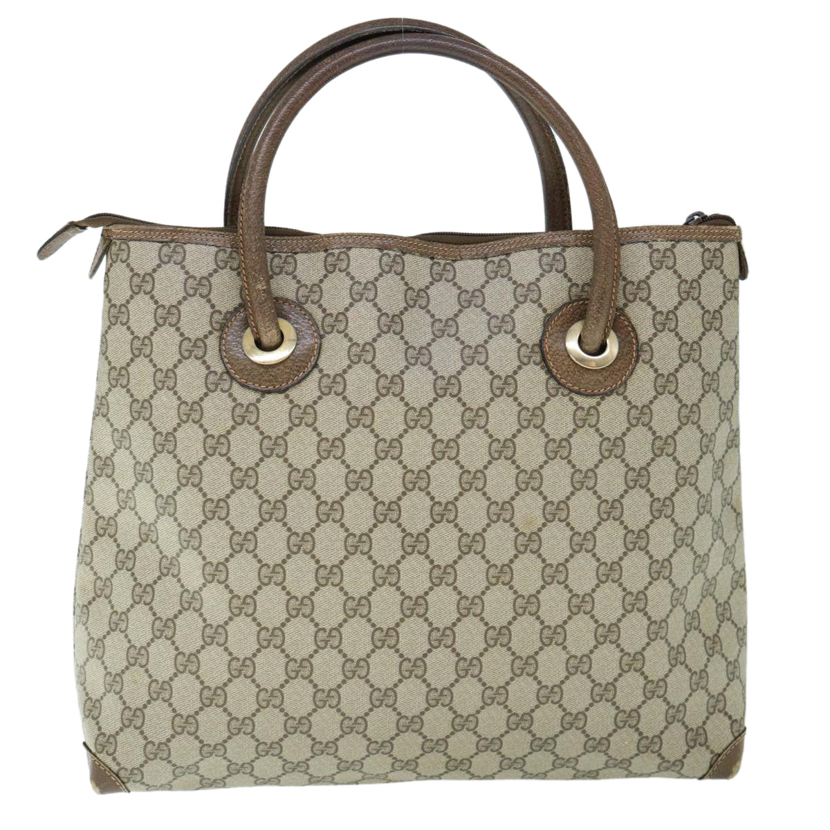 GUCCI GG Supreme Hand Bag PVC Leather Beige 002 4947 39 ep2506