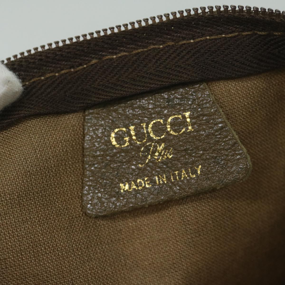 GUCCI GG Plus Supreme Web Sherry Line Tote Bag Beige Red Green ep2516