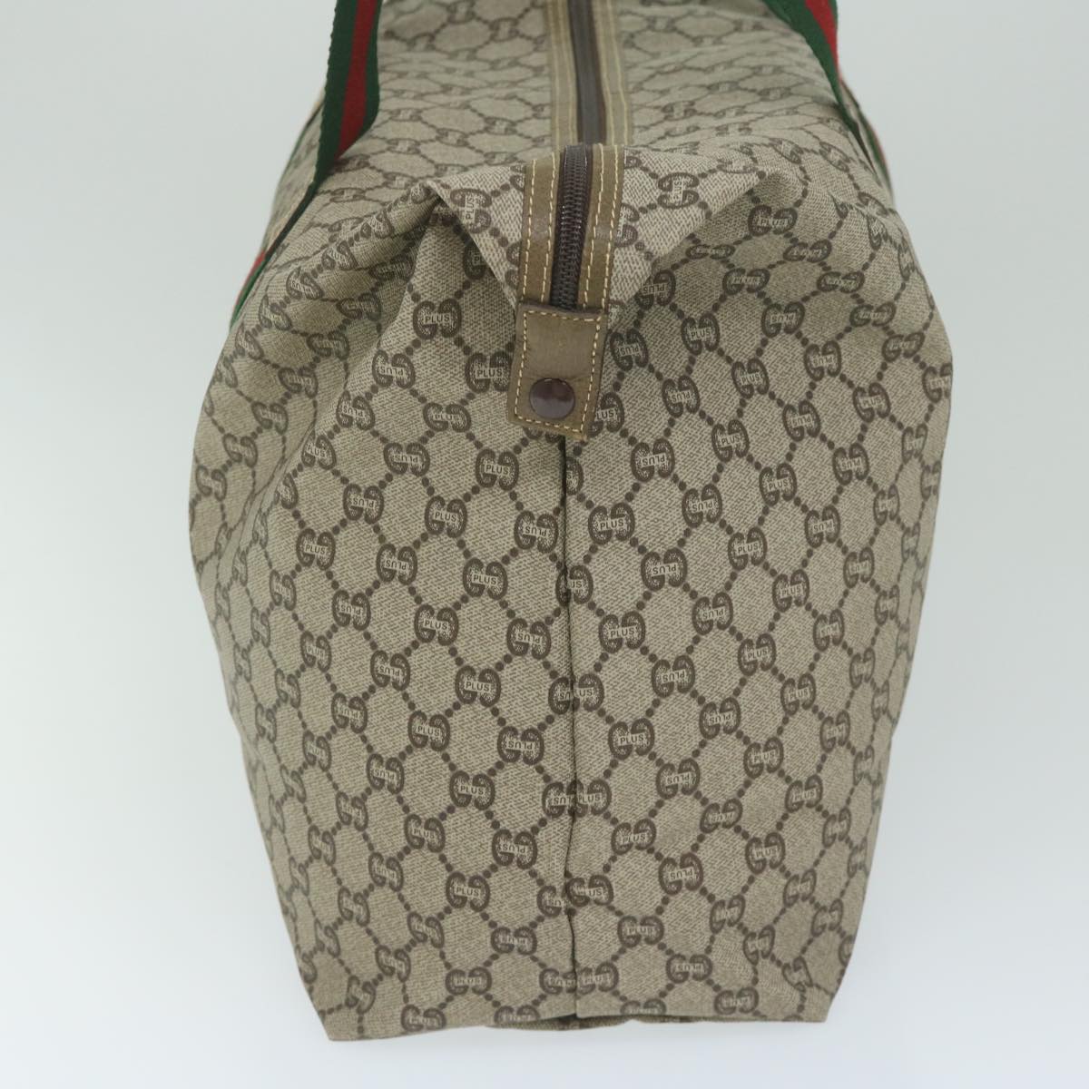 GUCCI GG Plus Supreme Web Sherry Line Tote Bag Beige Red Green ep2516