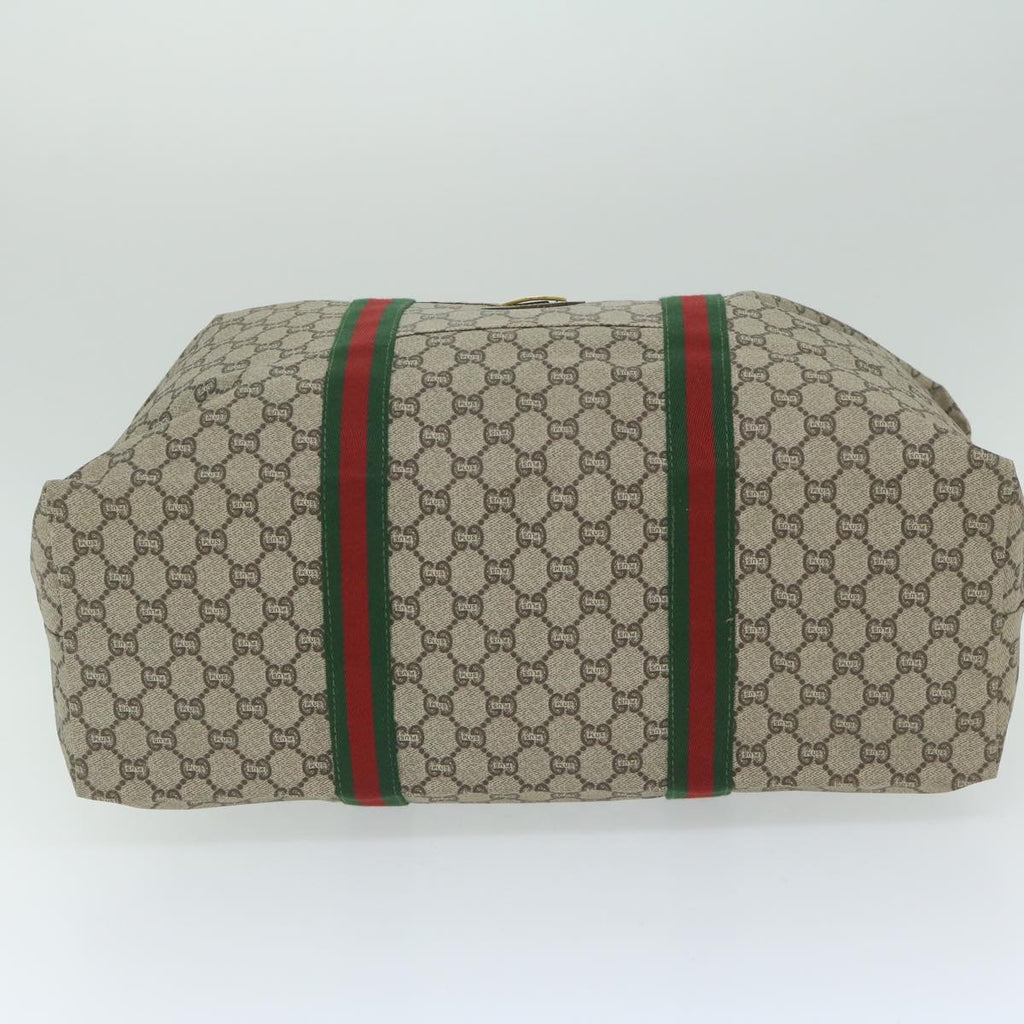 GUCCI GG Plus Supreme Web Sherry Line Tote Bag Beige Red Green ep2516
