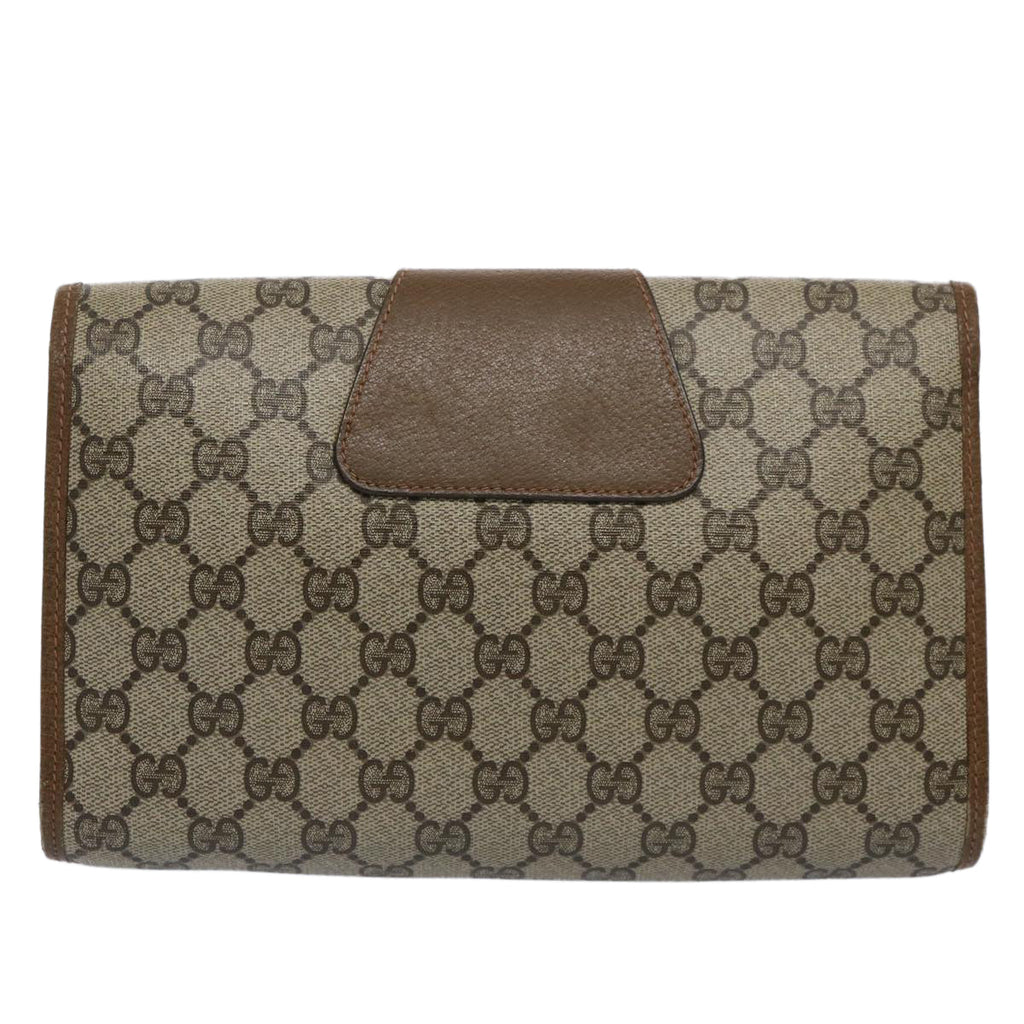 GUCCI GG Supreme Web Sherry Line Clutch Bag Red Beige 89 01 030 ep2520