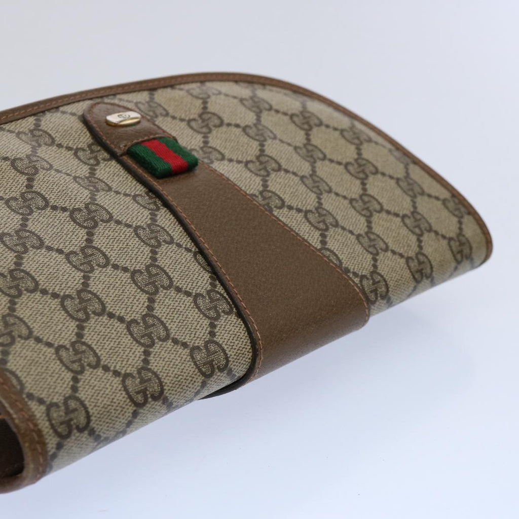 GUCCI GG Supreme Web Sherry Line Clutch Bag Red Beige 89 01 030 ep2520