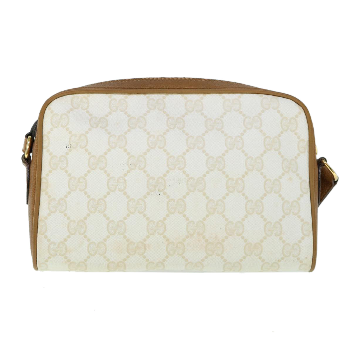 GUCCI GG Supreme Shoulder Bag PVC Leather White 116 02 089 ep2521