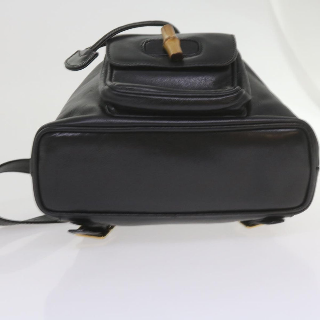 GUCCI Bamboo Backpack Leather Black 003 1956 0030 ep2532