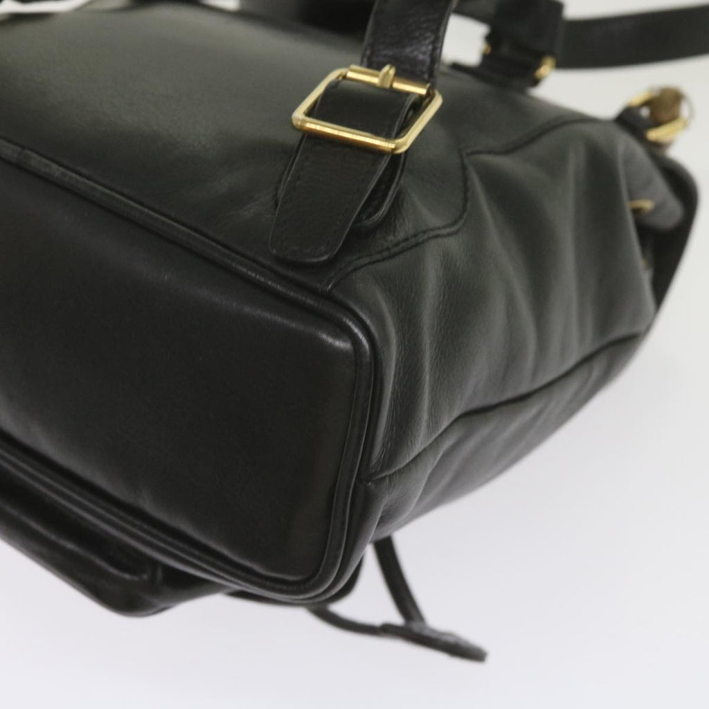 GUCCI Bamboo Backpack Leather Black 003 1956 0030 ep2532