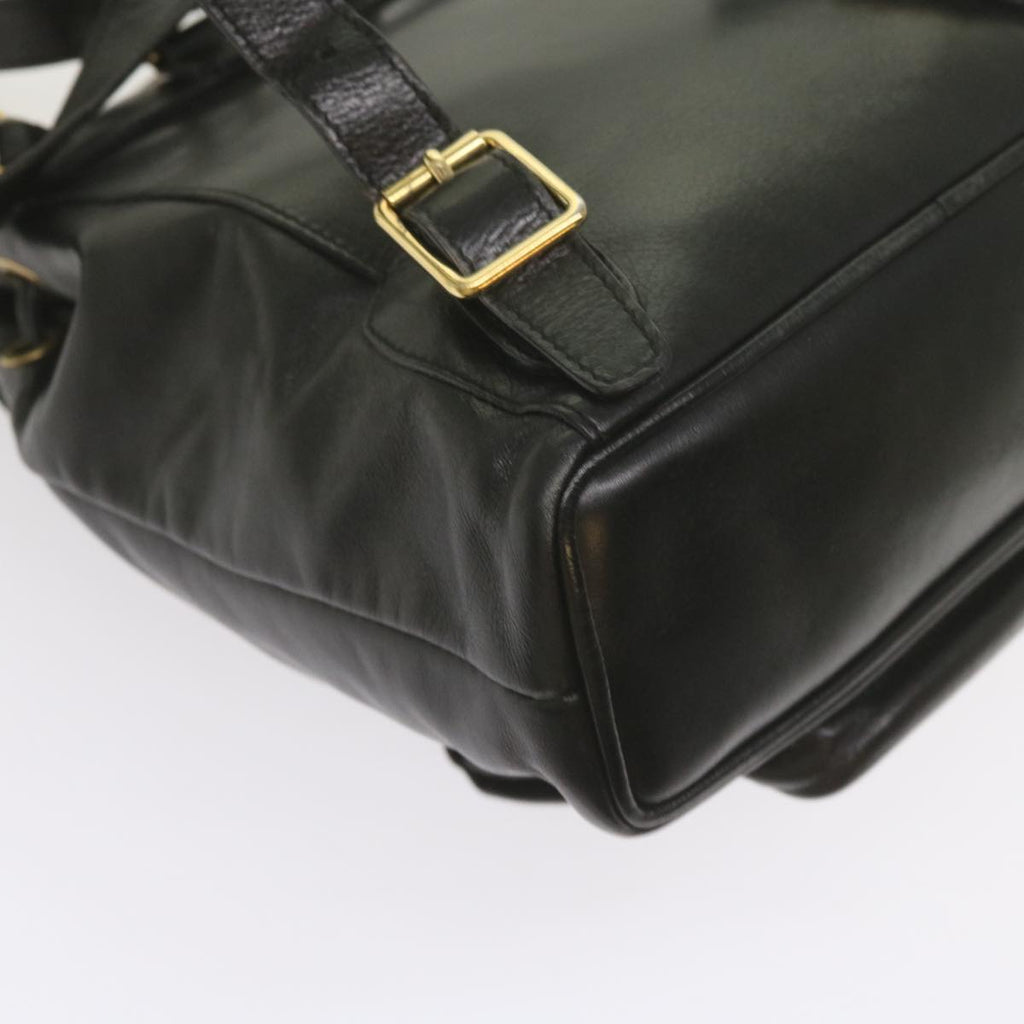 GUCCI Bamboo Backpack Leather Black 003 1956 0030 ep2532