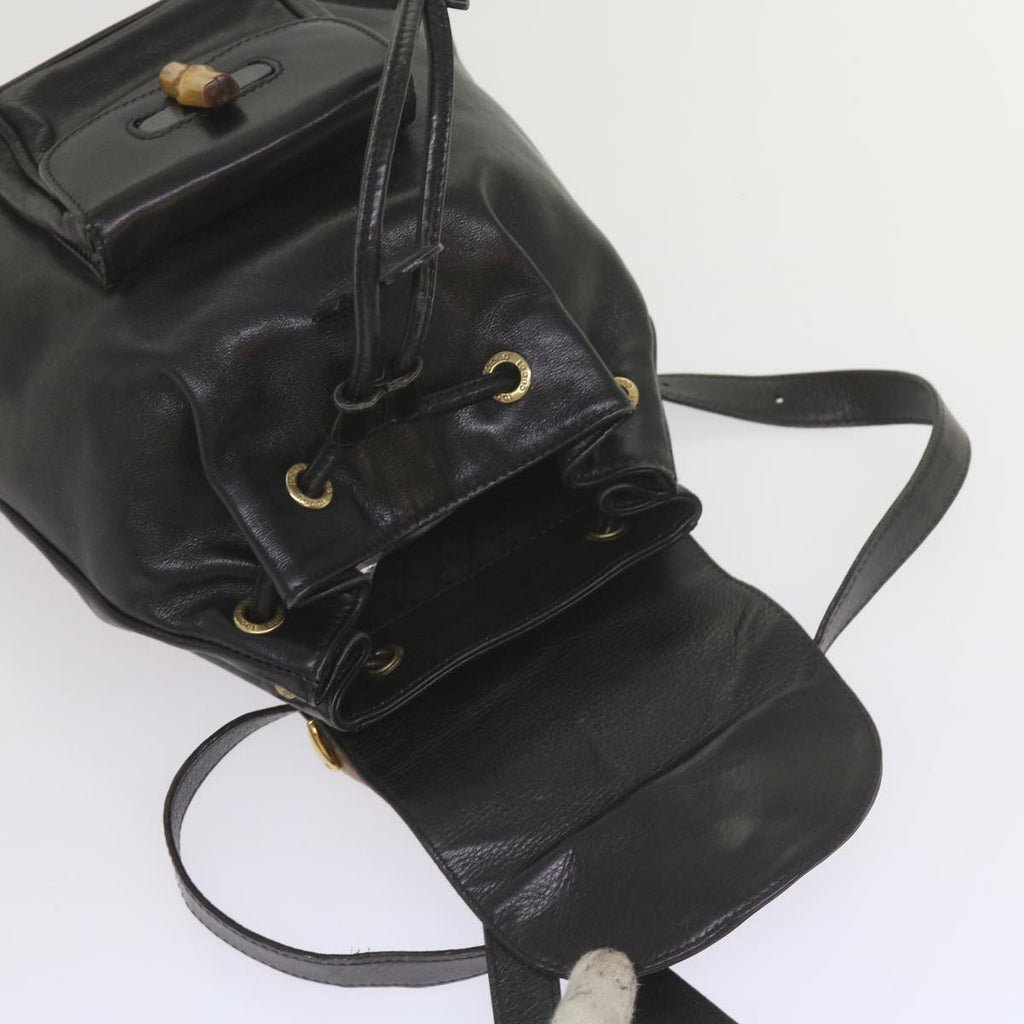 GUCCI Bamboo Backpack Leather Black 003 1956 0030 ep2532