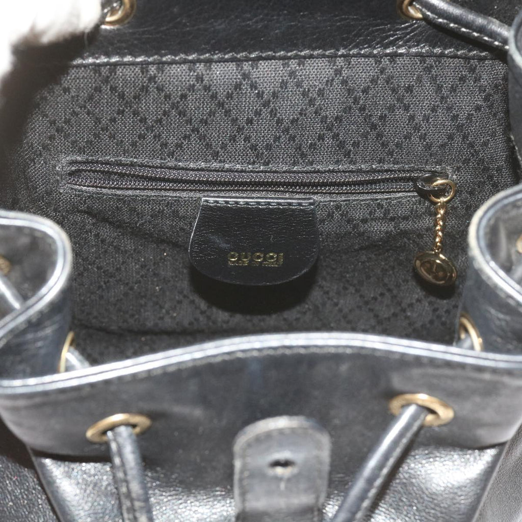 GUCCI Bamboo Backpack Leather Black 003 1956 0030 ep2532