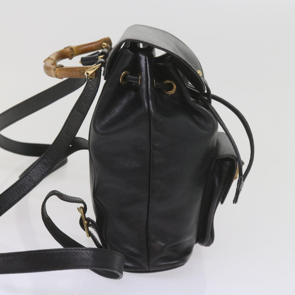 GUCCI Bamboo Backpack Leather Black 003 1956 0030 ep2532