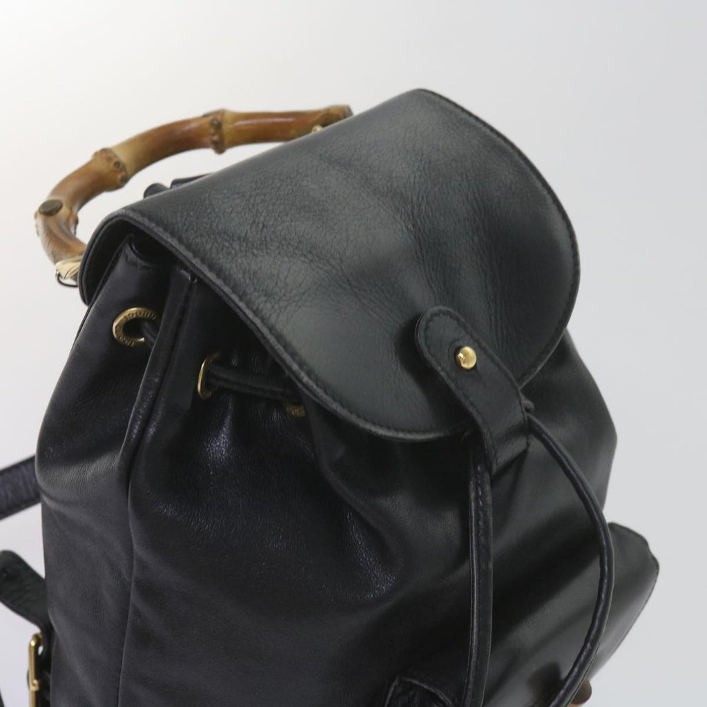 GUCCI Bamboo Backpack Leather Black 003 1956 0030 ep2532