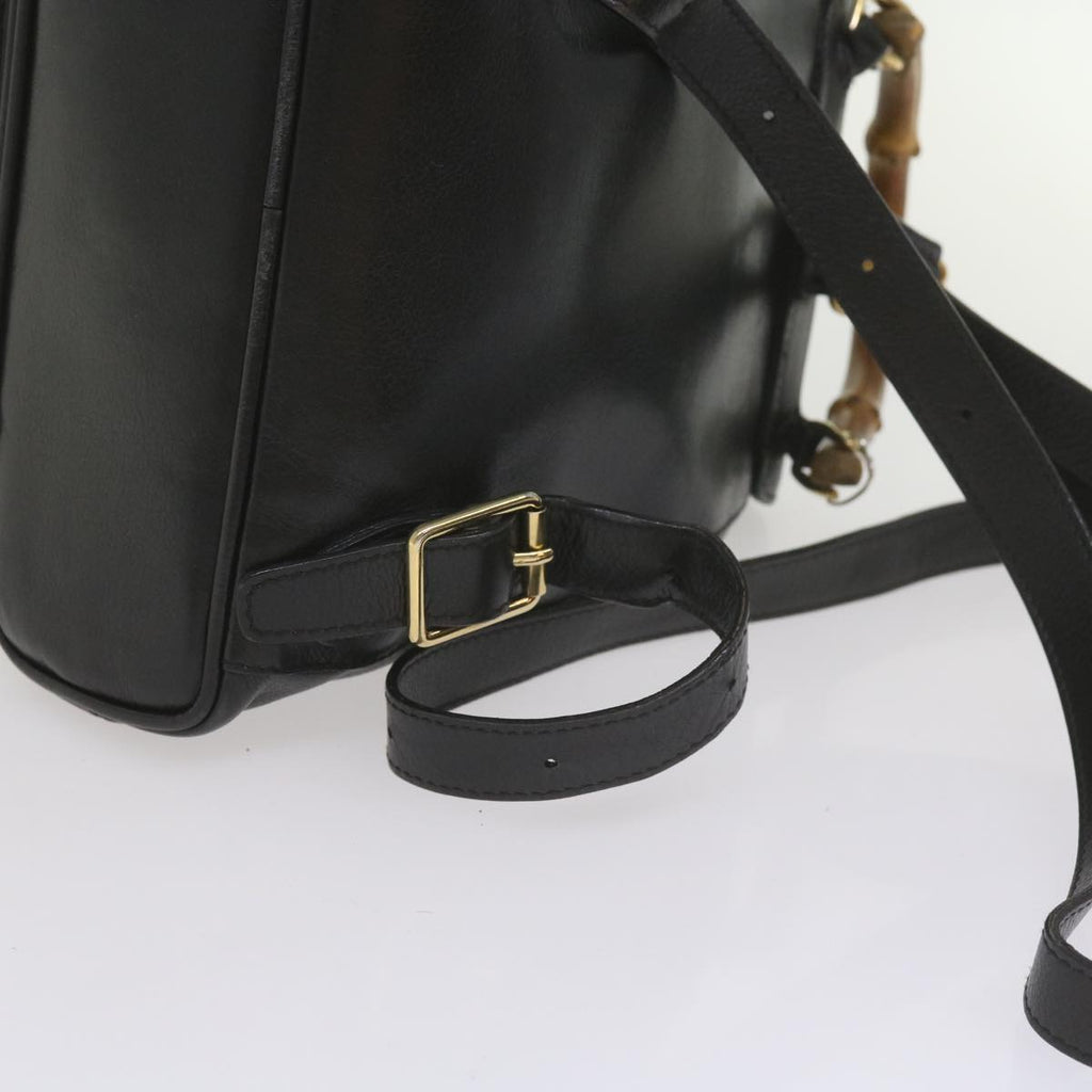 GUCCI Bamboo Backpack Leather Black 003 1956 0030 ep2532