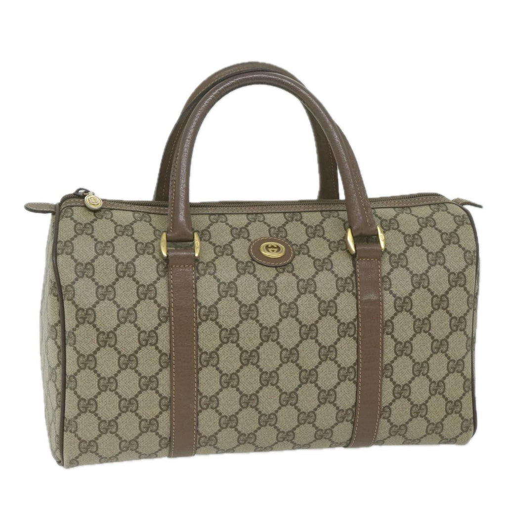 GUCCI GG Supreme Boston Bag PVC Leather Beige 002 123 6842 ep2577