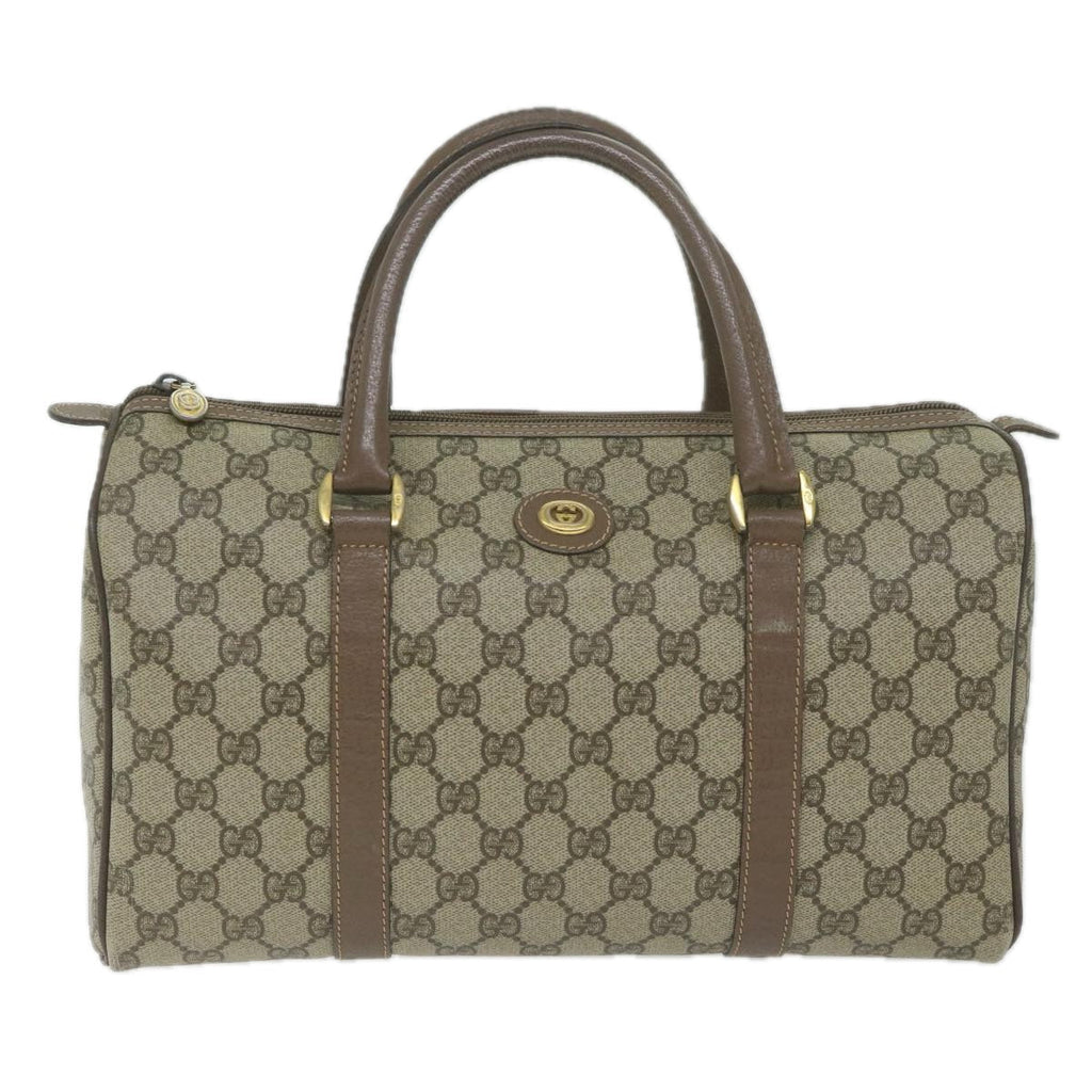 GUCCI GG Supreme Boston Bag PVC Leather Beige 002 123 6842 ep2577