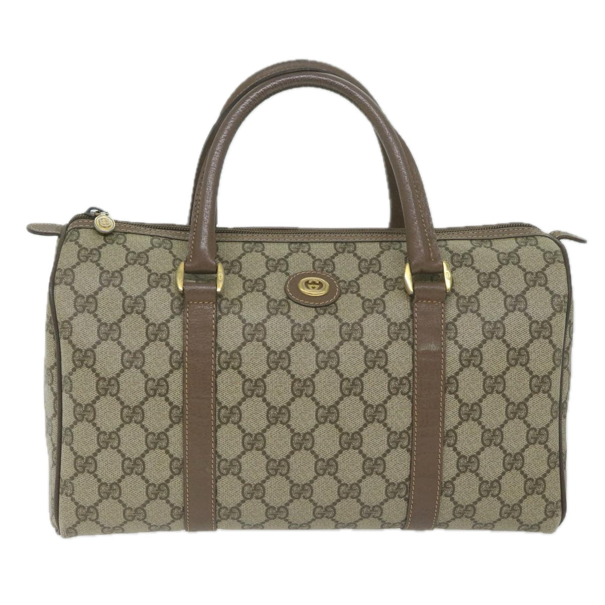 GUCCI GG Supreme Boston Bag PVC Leather Beige 002 123 6842 ep2577