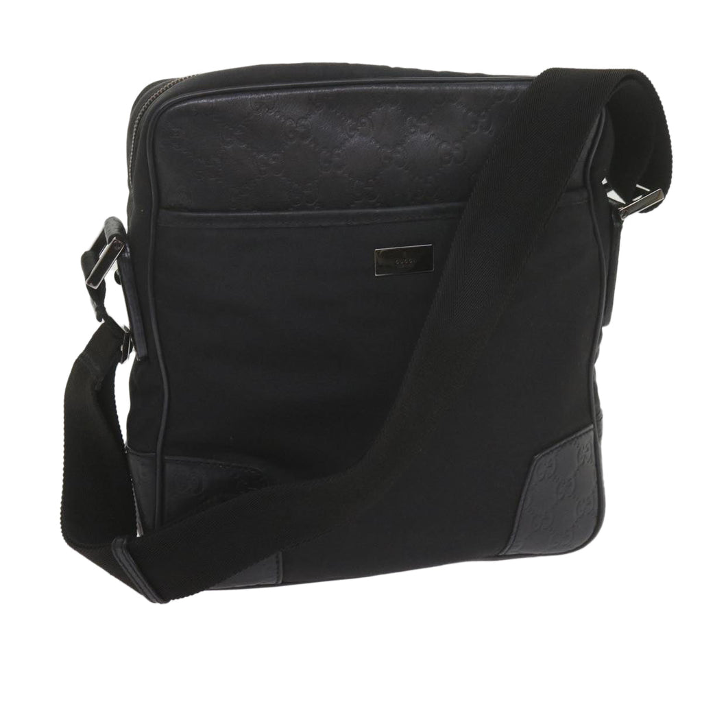 GUCCI Shoulder Bag Nylon Leather Black 162783 ep2588