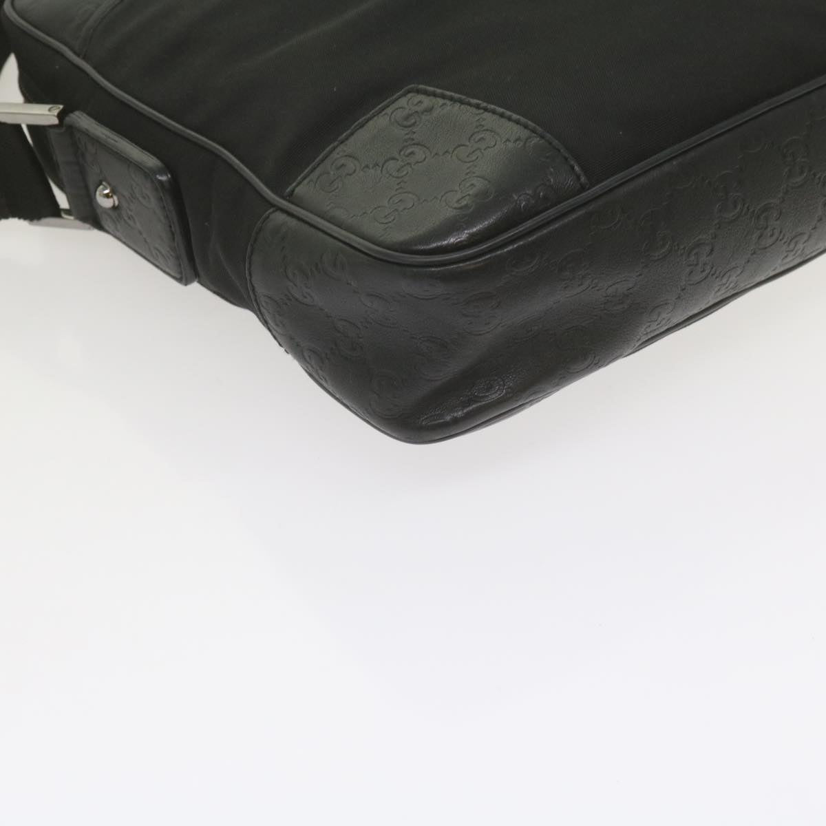 GUCCI Shoulder Bag Nylon Leather Black 162783 ep2588