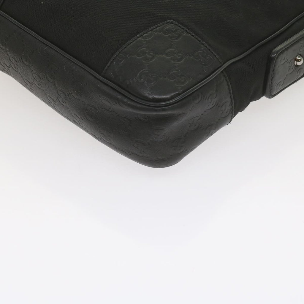 GUCCI Shoulder Bag Nylon Leather Black 162783 ep2588