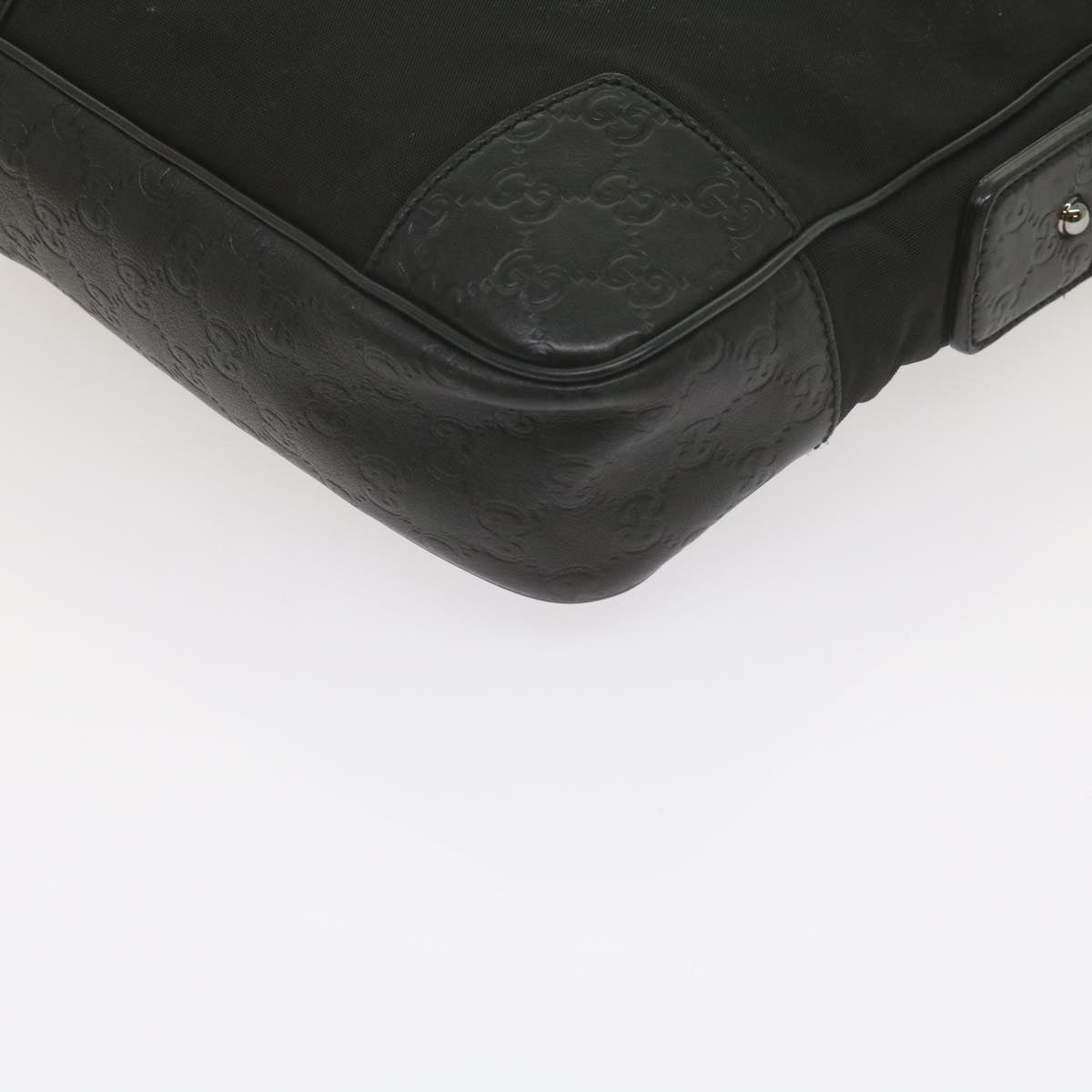 GUCCI Shoulder Bag Nylon Leather Black 162783 ep2588