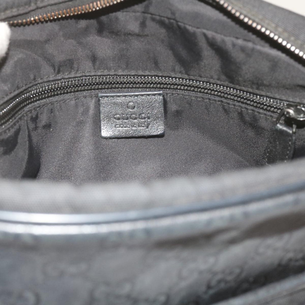 GUCCI Shoulder Bag Nylon Leather Black 162783 ep2588