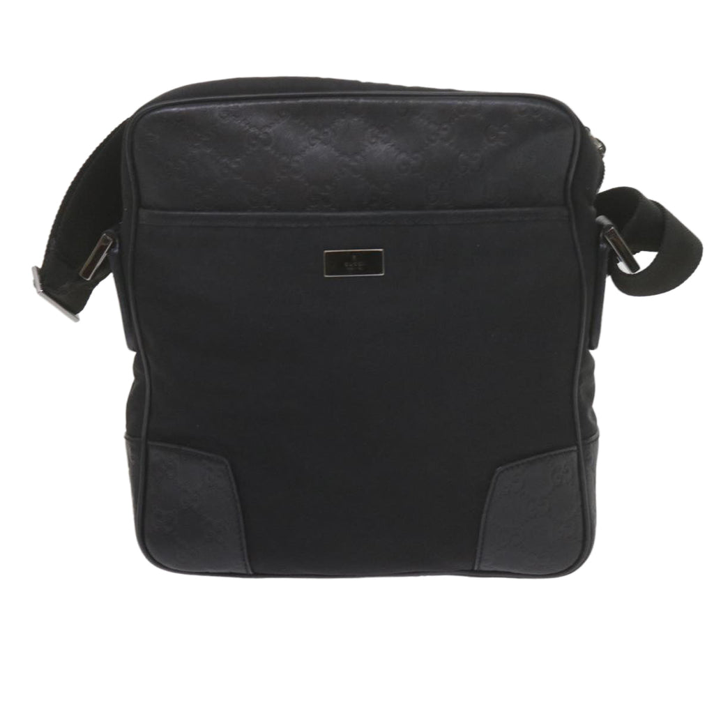 GUCCI Shoulder Bag Nylon Leather Black 162783 ep2588