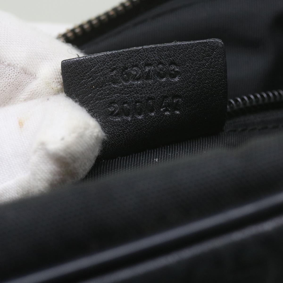 GUCCI Shoulder Bag Nylon Leather Black 162783 ep2588