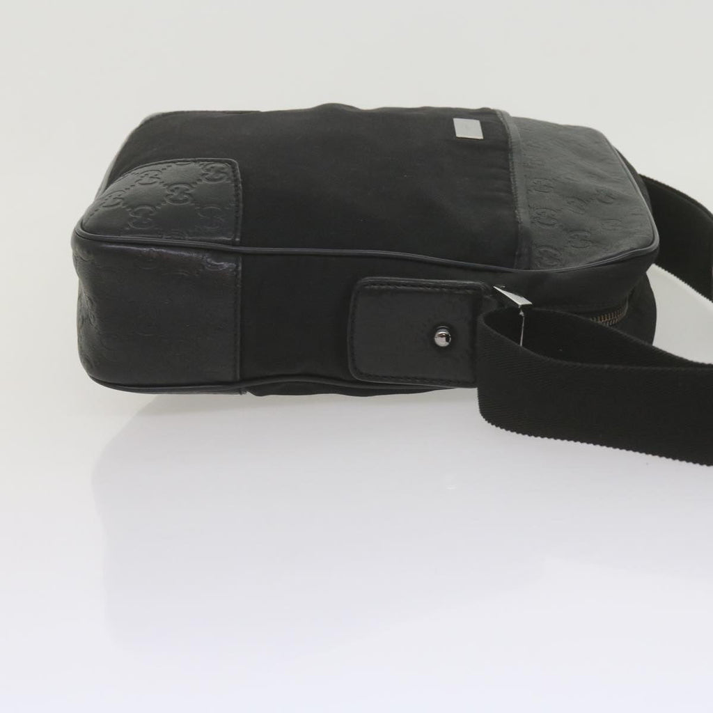 GUCCI Shoulder Bag Nylon Leather Black 162783 ep2588