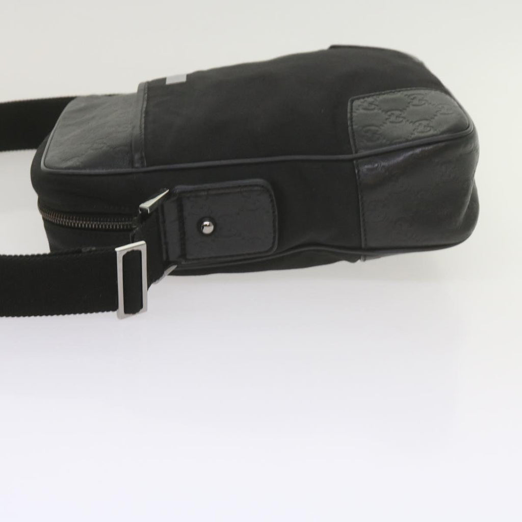 GUCCI Shoulder Bag Nylon Leather Black 162783 ep2588