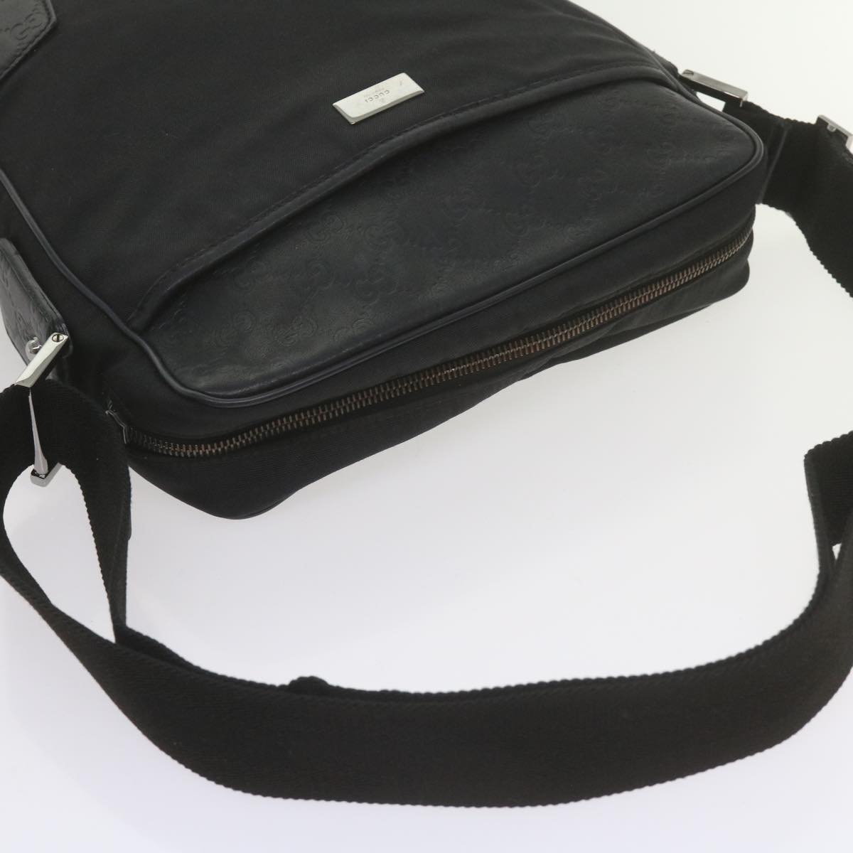 GUCCI Shoulder Bag Nylon Leather Black 162783 ep2588