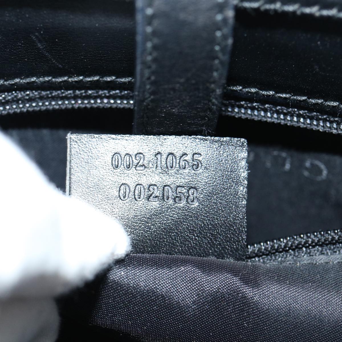 GUCCI Jackie Hand Bag Canvas Black 002 1065 ep2698