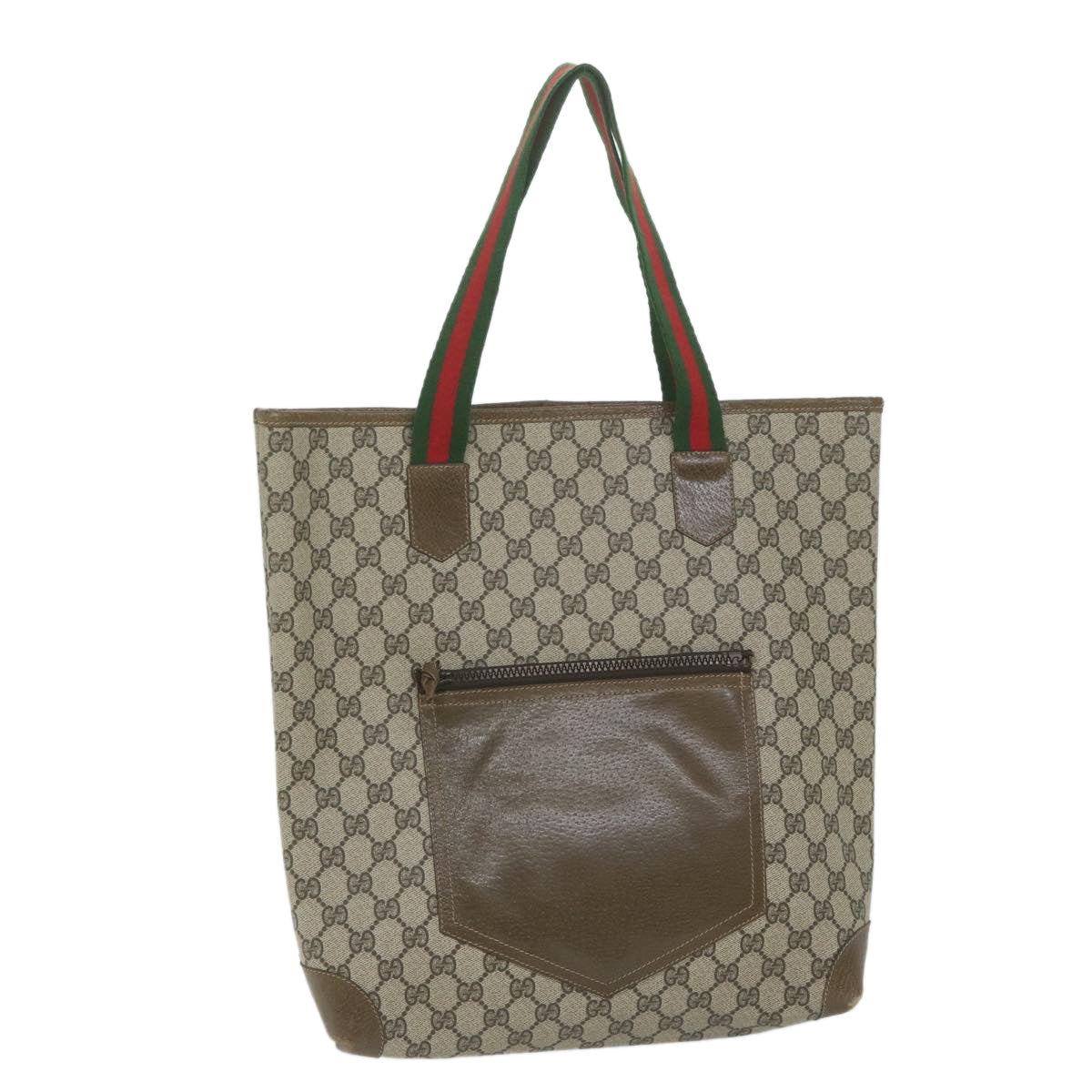 GUCCI GG Supreme Web Sherry Line Tote Bag Beige Red Green 001 20 312 ep2718