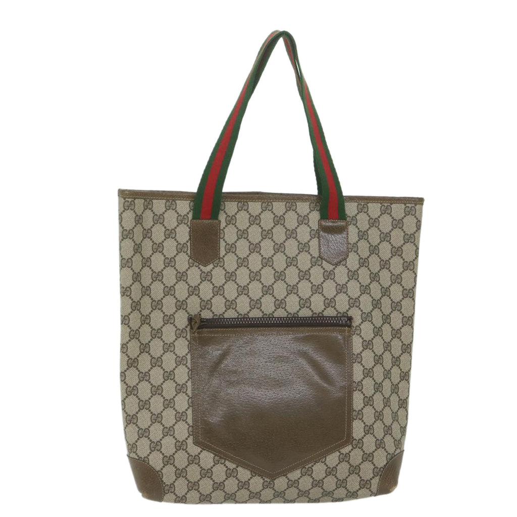 GUCCI GG Supreme Web Sherry Line Tote Bag Beige Red Green 001 20 312 ep2718