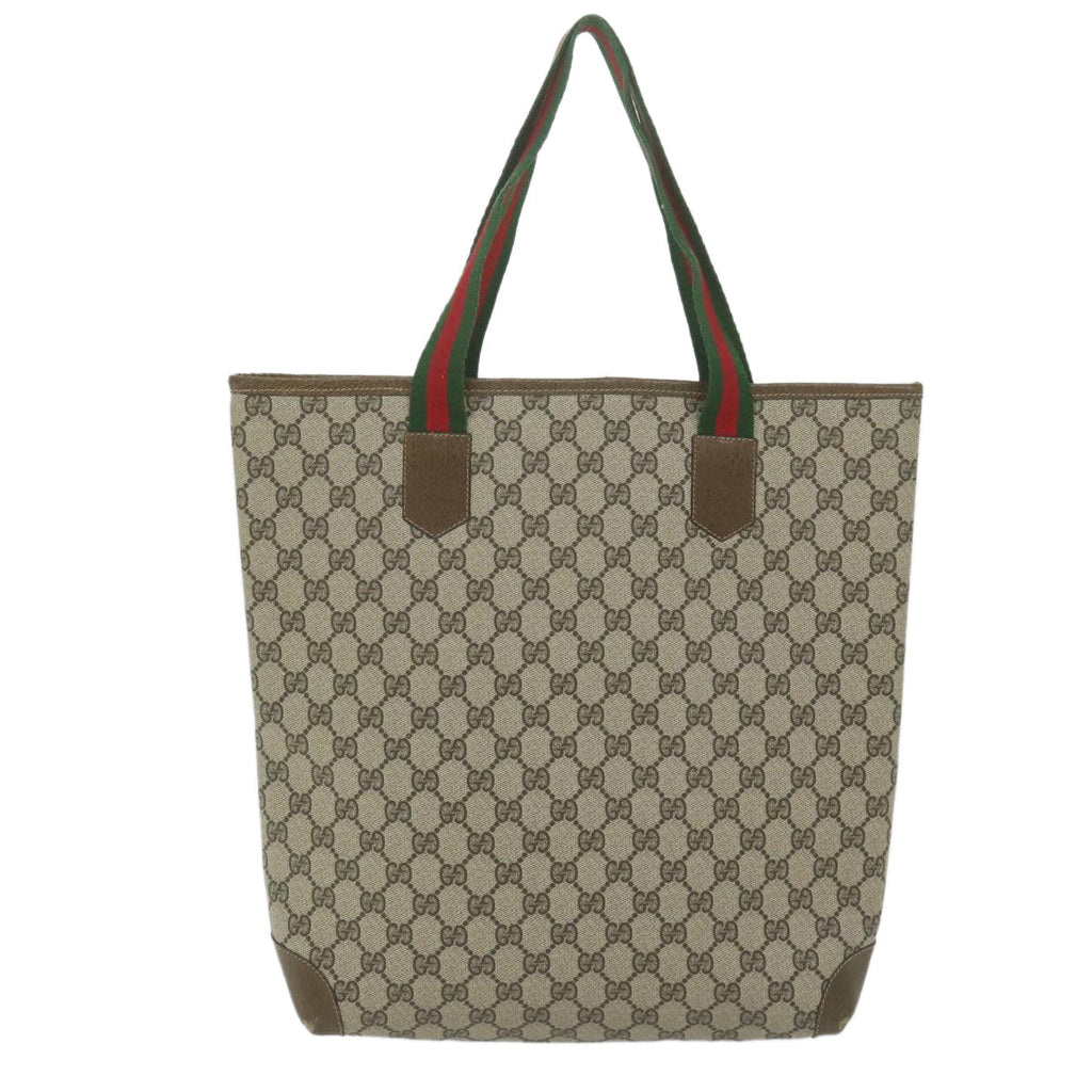 GUCCI GG Supreme Web Sherry Line Tote Bag Beige Red Green 001 20 312 ep2718