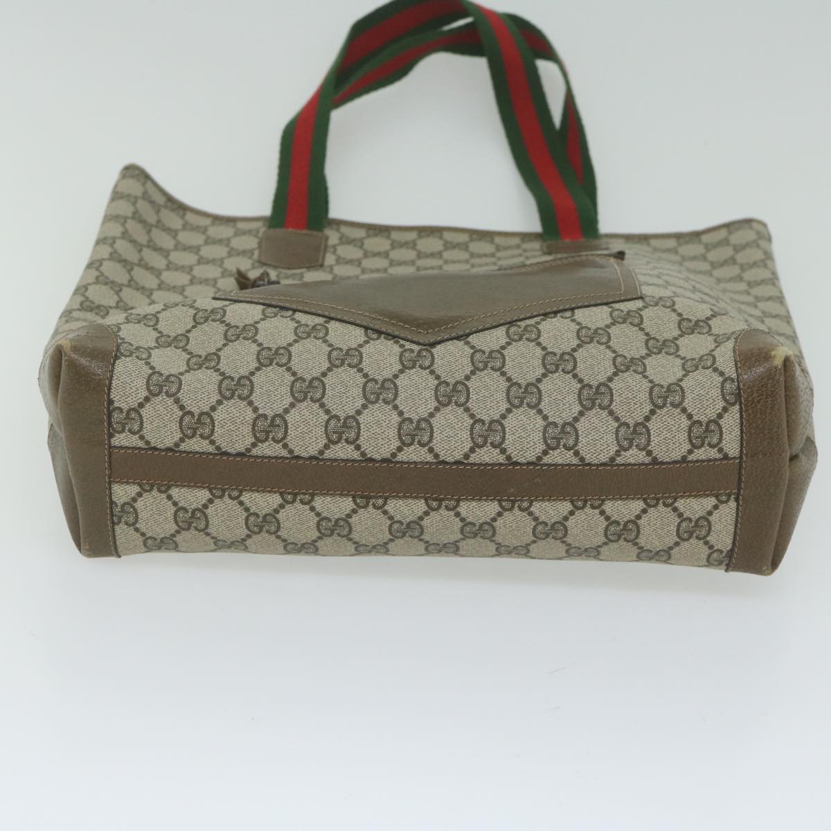 GUCCI GG Supreme Web Sherry Line Tote Bag Beige Red Green 001 20 312 ep2718