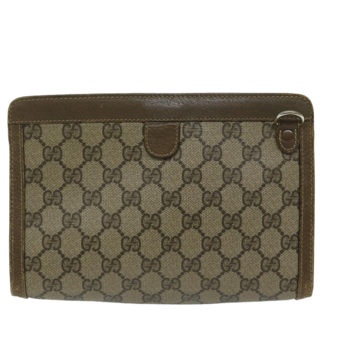 GUCCI GG Supreme Web Sherry Line Clutch Bag Red Beige 89 01 032 ep2737