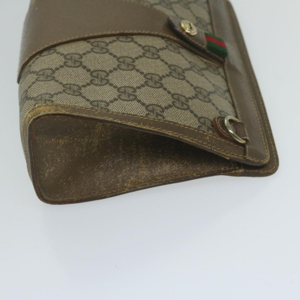 GUCCI GG Supreme Web Sherry Line Clutch Bag Red Beige 89 01 032 ep2737