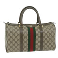 GUCCI GG Supreme Web Sherry Line Boston Bag Beige Red 69 02 007 ep2784