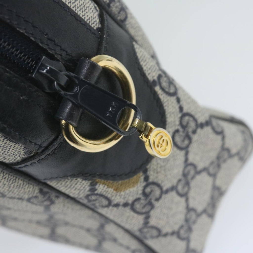 GUCCI GG Supreme Sherry Line Boston Bag PVC Leather Red Navy ep2786