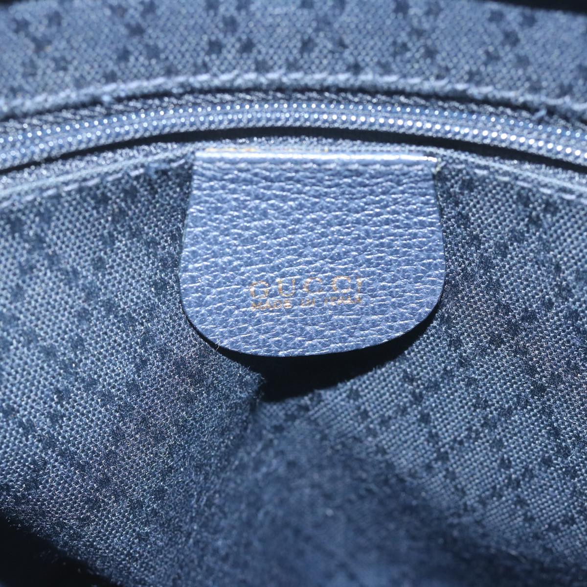 GUCCI Bamboo Hand Bag Suede 2way Navy 000 122 0316 ep2792