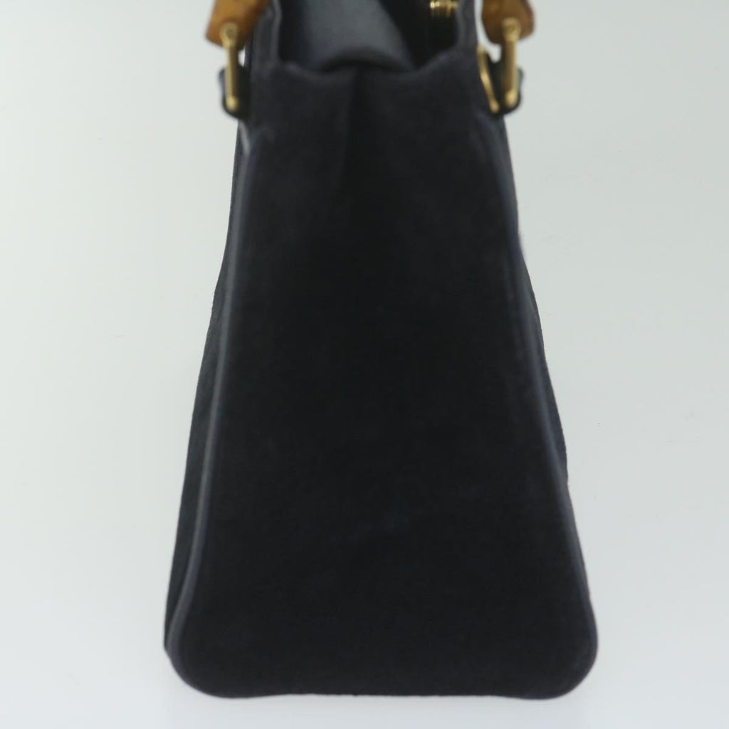 GUCCI Bamboo Hand Bag Suede 2way Navy 000 122 0316 ep2792