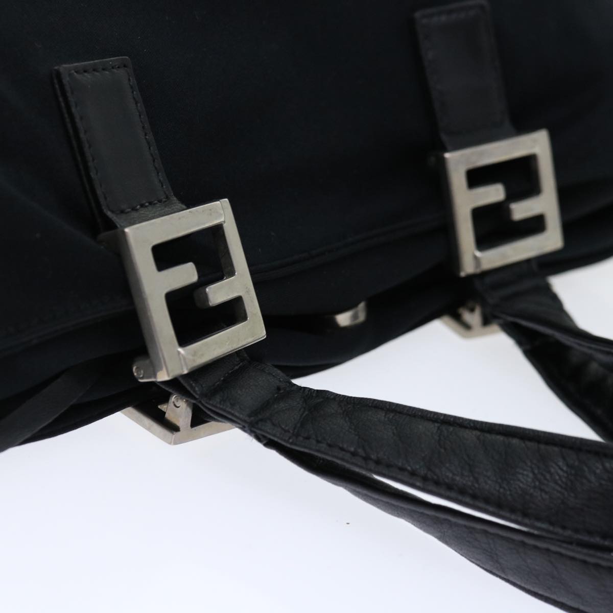 FENDI Hand Bag Nylon Black ep3242