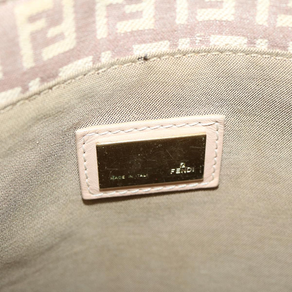 FENDI Zucchino Canvas Hand Bag Pink ep3377