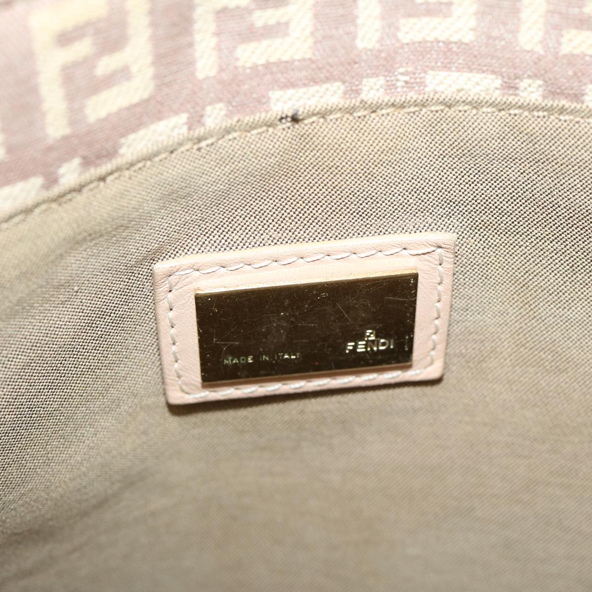 FENDI Zucchino Canvas Hand Bag Pink ep3377