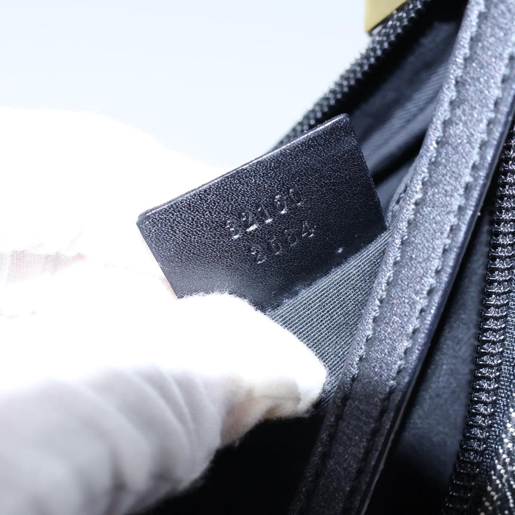 GUCCI GG Canvas Hand Bag Black ep3704