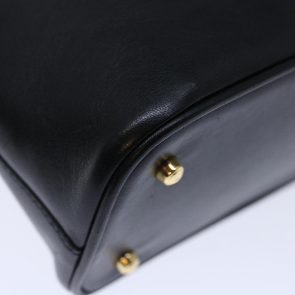 GUCCI Bamboo Hand Bag Leather Black 000 122 0290 ep3934