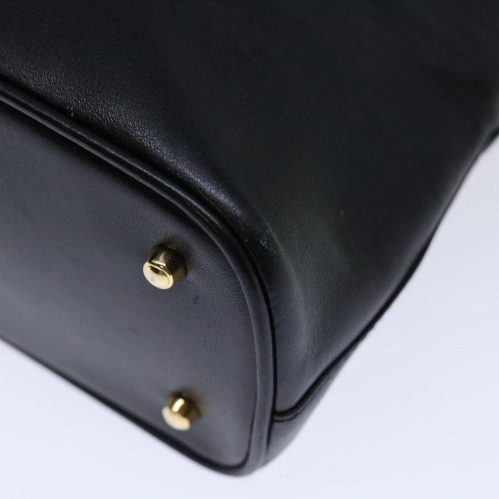 GUCCI Bamboo Hand Bag Leather Black 000 122 0290 ep3934