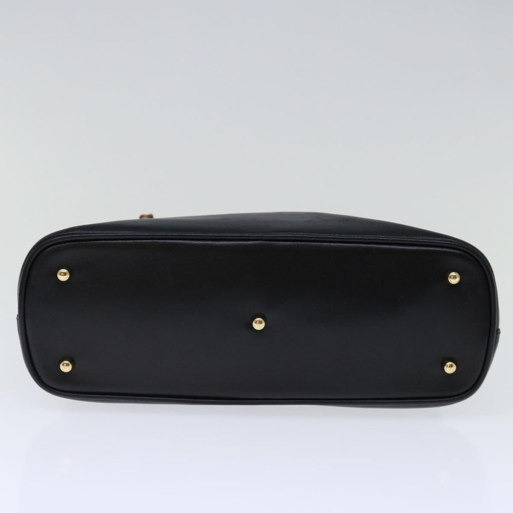 GUCCI Bamboo Hand Bag Leather Black 000 122 0290 ep3934