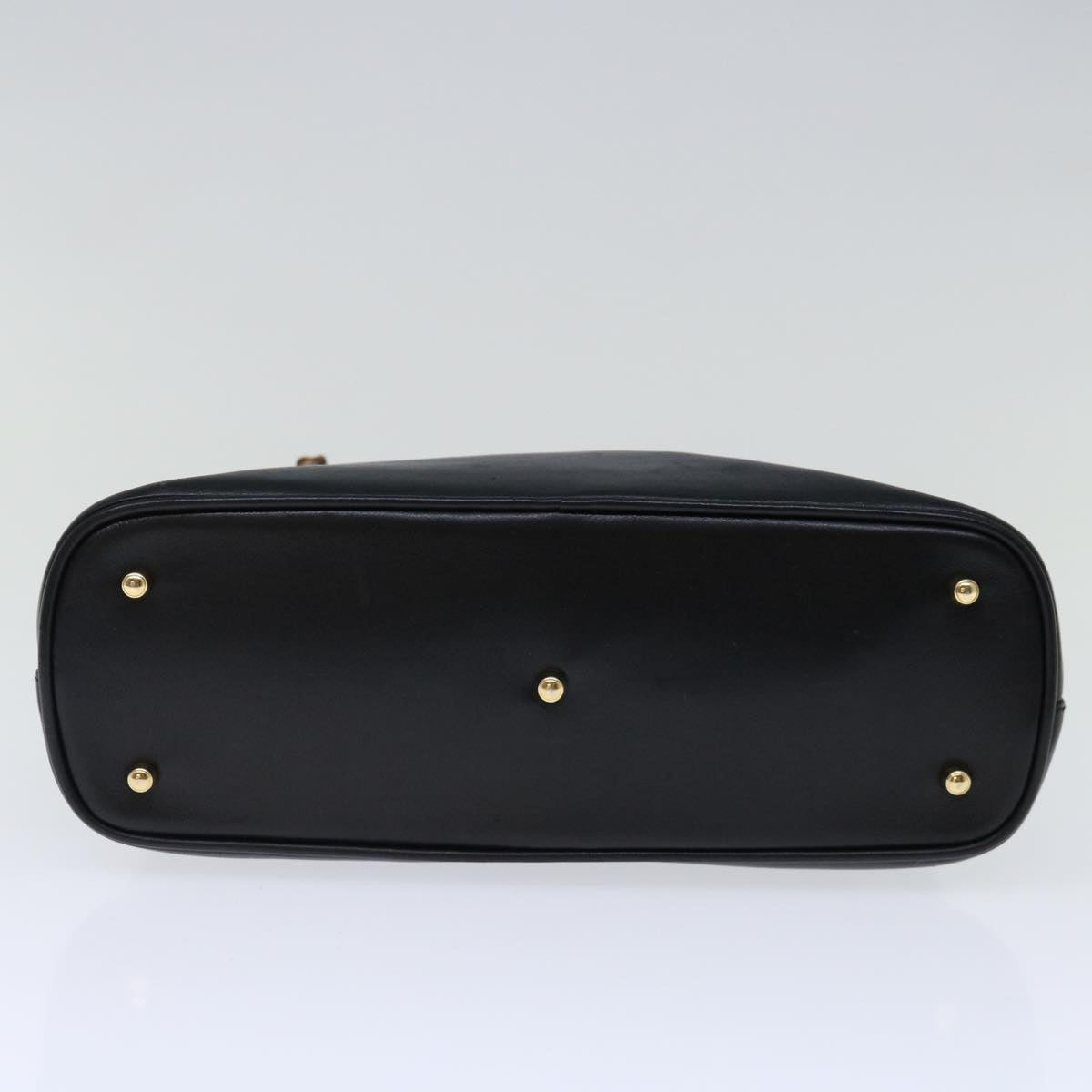 GUCCI Bamboo Hand Bag Leather Black 000 122 0290 ep3934